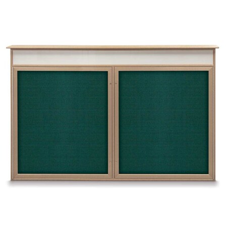 United Visual Products Open Faced Traditional Corkboard, 96x48" UV647A-BRONZE-DRKSPR